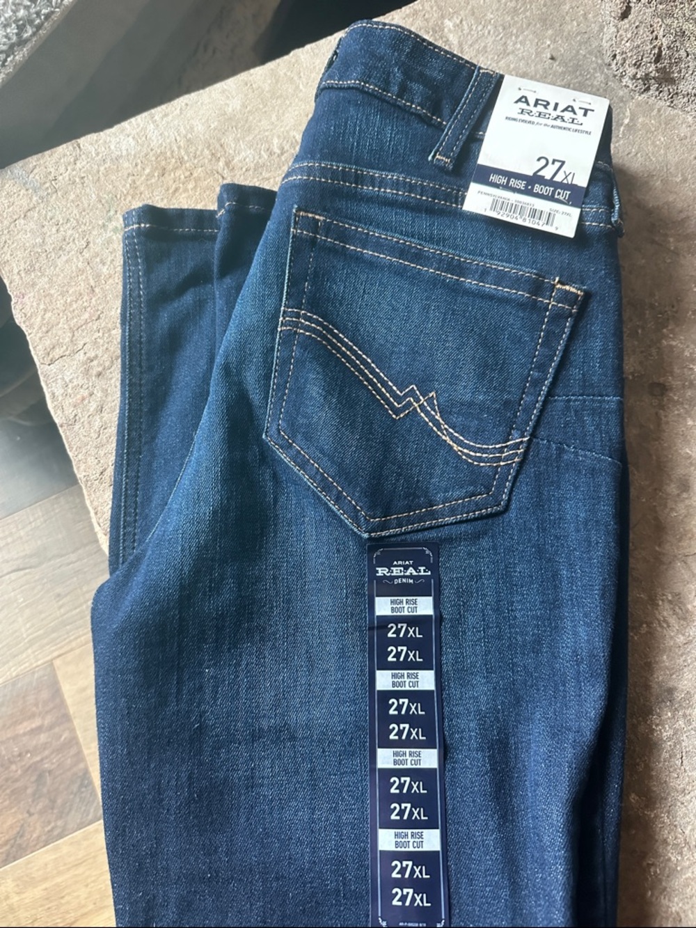Ariat REAL High Rise Ballary Boot Cut Jean 27XL